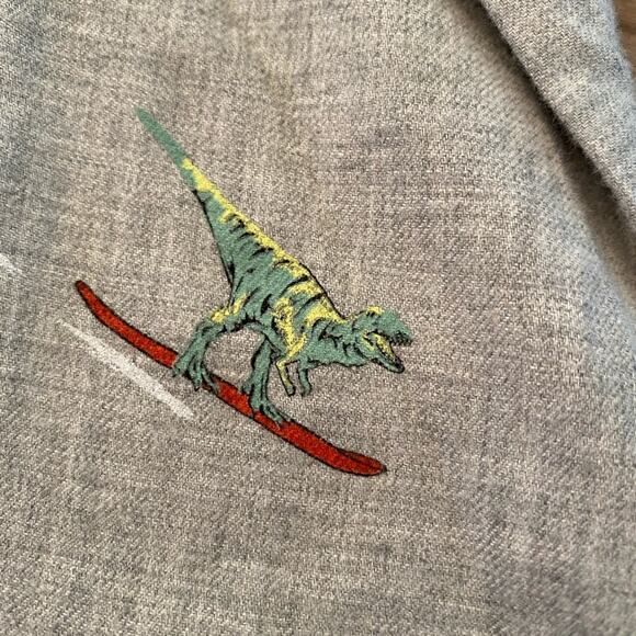 Dino water skiing Button-Down Cat & Jack dinosaur NWT M - Picture 2 of 6